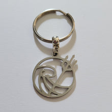 Load image into Gallery viewer, Poseidon Trident Keychain, Greek Mythology, Backpack or Purse Charm, Zipper Pull, Stainless Steel Charm