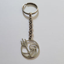 Load image into Gallery viewer, Poseidon Trident Keychain, Greek Mythology, Backpack or Purse Charm, Zipper Pull, Stainless Steel Charm