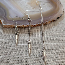 Load image into Gallery viewer, Bullet Earrings, Your Choice of Three Lengths, Dangle Drop Chain Earrings