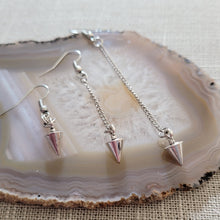 Load image into Gallery viewer, Spike Earrings, Your Choice of Three Lengths, Dangle Drop Chain Earrings