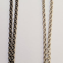 Load image into Gallery viewer, Eye of Ra Necklace, Your Choice of Gunmetal or Silver Rolo Chain, Egyptian Heiroglyphics Jewelry