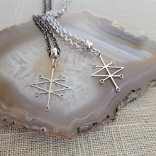 Load image into Gallery viewer, Sigil of Azazel Necklace, Your Choice of Gunmetal or Silver Rolo Chain, Supernatural Jewelry
