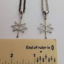 Load image into Gallery viewer, Sigil of Azazel Necklace, Your Choice of Gunmetal or Silver Rolo Chain, Supernatural Jewelry