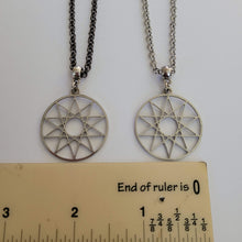 Load image into Gallery viewer, Decagram Necklace, Your Choice of Gunmetal or Silver Rolo Chain, Mens Jewelry