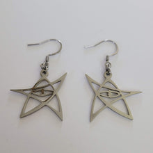Load image into Gallery viewer, Cthulhu Earrings, HP Lovecraft Dangle Drop Earrings, Machine Cut Stainless Steel Charms