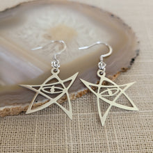 Load image into Gallery viewer, Cthulhu Earrings, HP Lovecraft Dangle Drop Earrings, Machine Cut Stainless Steel Charms