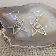 Load image into Gallery viewer, Cthulhu Earrings, HP Lovecraft Dangle Drop Earrings, Machine Cut Stainless Steel Charms