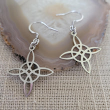 Load image into Gallery viewer, Witches Knot Earrings, Dangle Drop Earrings, Stainless Steel Wiccan Pagan Coven Jewelry