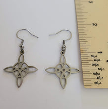 Load image into Gallery viewer, Witches Knot Earrings, Dangle Drop Earrings, Stainless Steel Wiccan Pagan Coven Jewelry