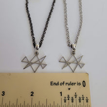 Load image into Gallery viewer, Midas Star Necklace, Your Choice of Gunmetal or Silver Rolo Chain, Reiki Jewelry