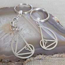 Load image into Gallery viewer, Fibonacci Keychain, Backpack or Purse Charm, Zipper Pull, Golden Ratio Teachers Gifts