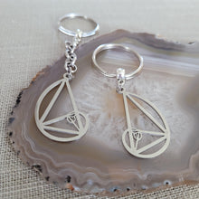 Load image into Gallery viewer, Fibonacci Keychain, Backpack or Purse Charm, Zipper Pull, Golden Ratio Teachers Gifts
