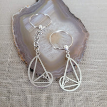 Load image into Gallery viewer, Fibonacci Keychain, Backpack or Purse Charm, Zipper Pull, Golden Ratio Teachers Gifts