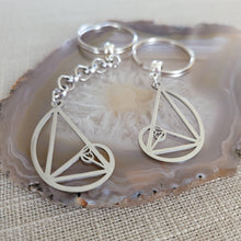 Load image into Gallery viewer, Fibonacci Keychain, Backpack or Purse Charm, Zipper Pull, Golden Ratio Teachers Gifts