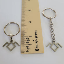 Load image into Gallery viewer, Twin Peaks Keychain, Laura Palmer Black Lodge, Backpack or Purse Charm, Zipper Pull