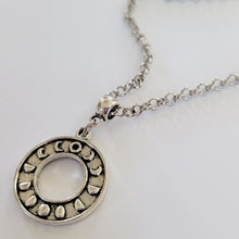 Load image into Gallery viewer, Moon Phase Necklace, Your Choice of Gunmetal or Silver Rolo Chain