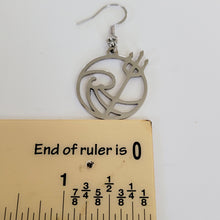 Load image into Gallery viewer, Poseidon Earrings, Dangle Drop Earrings, Stainless Steel Charms, Greek Mythology Jewelry