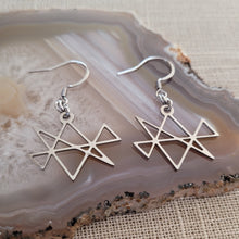 Load image into Gallery viewer, Midas Star Earrings, Dangle Drop Earrings, Stainless Steel Machine Cut Charms