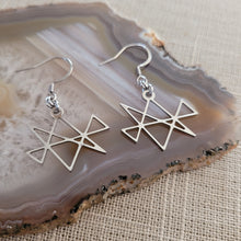 Load image into Gallery viewer, Midas Star Earrings, Dangle Drop Earrings, Stainless Steel Machine Cut Charms