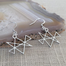 Load image into Gallery viewer, Midas Star Earrings, Dangle Drop Earrings, Stainless Steel Machine Cut Charms