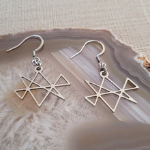 Load image into Gallery viewer, Midas Star Earrings, Dangle Drop Earrings, Stainless Steel Machine Cut Charms