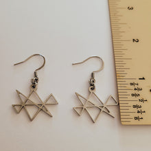 Load image into Gallery viewer, Midas Star Earrings, Dangle Drop Earrings, Stainless Steel Machine Cut Charms