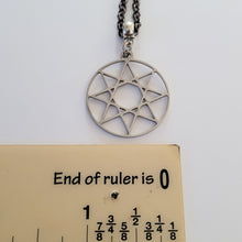 Load image into Gallery viewer, Octogram Necklace, Your Choice of Gunmetal or Silver Rolo Chain, Mens Jewelry, Eight Sided Polygon Geometric Jewelry