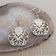 Load image into Gallery viewer, Cthulhu Earrings, Dangle Drop Earrings, HP Lovecraft Jewelry