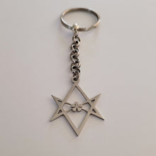 Load image into Gallery viewer, Hexagram Keychain, Reiki Backpack or Purse Charm, Zipper Pull