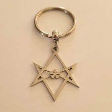Load image into Gallery viewer, Hexagram Keychain, Reiki Backpack or Purse Charm, Zipper Pull