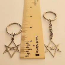 Load image into Gallery viewer, Hexagram Keychain, Reiki Backpack or Purse Charm, Zipper Pull