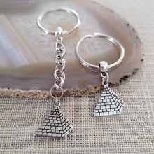 Load image into Gallery viewer, Pyramid Keychain, Egypt Egyptian Backpack or Purse Charm, Zipper Pull
