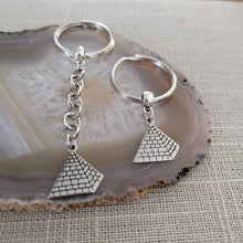 Load image into Gallery viewer, Pyramid Keychain, Egypt Egyptian Backpack or Purse Charm, Zipper Pull