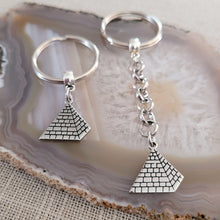 Load image into Gallery viewer, Pyramid Keychain, Egypt Egyptian Backpack or Purse Charm, Zipper Pull