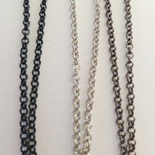 Load image into Gallery viewer, Spike Necklace Necklace, Silver Bullet on Your Choice of 3 Rolo Chains Finishes , Mixed Metals, Mens Jewelry