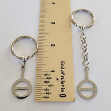 Load image into Gallery viewer, Agender Keychain, Backpack or Purse Charm, Zipper Pull, Stainless Steel Charm, Non Binary Awareness