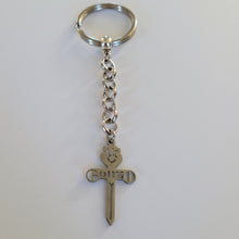 Load image into Gallery viewer, Gonzo Keychain, Hunter S Thompson Key Ring, Backpack or Purse Charm, Zipper Pull, Stainless Steel Charm