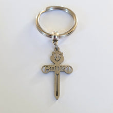 Load image into Gallery viewer, Gonzo Keychain, Hunter S Thompson Key Ring, Backpack or Purse Charm, Zipper Pull, Stainless Steel Charm