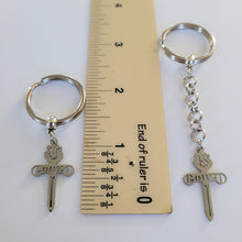 Load image into Gallery viewer, Gonzo Keychain, Hunter S Thompson Key Ring, Backpack or Purse Charm, Zipper Pull, Stainless Steel Charm