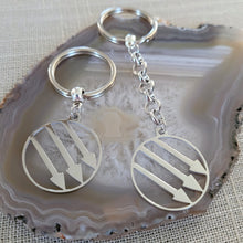 Load image into Gallery viewer, Anti Fascist Iron Front Keychain, Backpack or Purse Charm, Zipper Pull