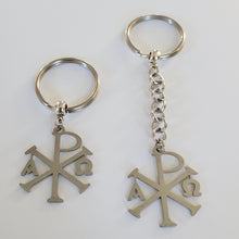 Load image into Gallery viewer, Alpha and Omega Cross Keychain, Backpack or Purse Charm, Zipper Pull