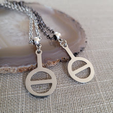 Load image into Gallery viewer, Agender Necklace, Your Choice of Gunmetal or Silver Rolo Chain, Non Binary Jewelry