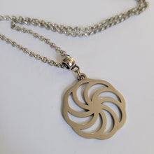 Load image into Gallery viewer, Wheel of Eternity Necklace, Your Choice of Gunmetal or Silver Rolo Chain, Mens Jewelry