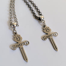 Load image into Gallery viewer, Gonzo Necklace, Your Choice of Gunmetal or Silver Rolo Chain, Hunter S Thompson Jewelry