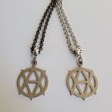 Load image into Gallery viewer, Vegan Anarchism Necklace, Your Choice of Gunmetal or Silver Rolo Chain, Mens Jewelry