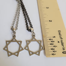 Load image into Gallery viewer, Heptagram Necklace, Your Choice of Gunmetal or Silver Rolo Chain, Mens Jewelry