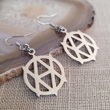 Load image into Gallery viewer, Vegan Anarchism Earrings, Dangle Drop Earrings