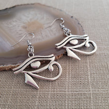 Load image into Gallery viewer, Eye of Horus Earrings, Dangle Drop Earrings, Egyptian Jewelry