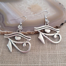 Load image into Gallery viewer, Eye of Horus Earrings, Dangle Drop Earrings, Egyptian Jewelry