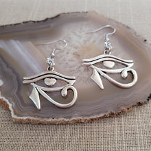 Load image into Gallery viewer, Eye of Horus Earrings, Dangle Drop Earrings, Egyptian Jewelry